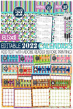 EDITABLE 2022 Monthly Calendar Set {8.5x11} Printable