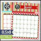 EDITABLE 2024 Decorative Monthly Calendars {8.5x11} Printable