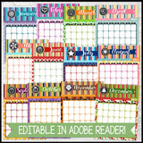 EDITABLE 2024 Decorative Monthly Calendars {8.5x11} Printable