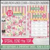 EDITABLE 2024 Decorative Monthly Calendars {8.5x11} Printable