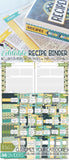 EDITABLE Recipe Binder Collection NAVY {Full Size 8.5x11} PRINTABLE