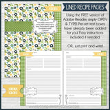 EDITABLE Recipe Binder Collection NAVY {Full Size 8.5x11} PRINTABLE