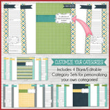 EDITABLE Recipe Binder Collection NAVY {Full Size 8.5x11} PRINTABLE