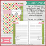 EDITABLE Recipe Binder Collection RED {Half Size 5.5x8.5} PRINTABLE