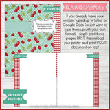 EDITABLE Recipe Binder Collection RED {Half Size 5.5x8.5} PRINTABLE