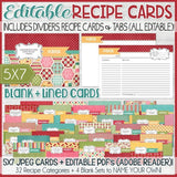 EDITABLE Recipe Collection {RED EDITION} Discounted Bundle