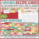 EDITABLE Recipe Collection {RED EDITION} Discounted Bundle