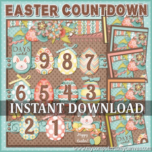 Easter Countdown PRINTABLE {Clearance}-My Computer is My Canvas