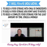 FOOD STORAGE Video Class {PART 1} (MP4 Video Download + Bonus PDF's)