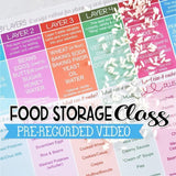 FOOD STORAGE Video Class {PART 1} (MP4 Video Download + Bonus PDF's)