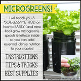 FOOD STORAGE Video Class {PART 2: Recipes & MICROGREENS} (MP4 Video Download + Bonus PDF's)