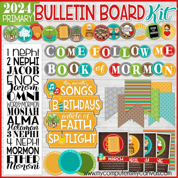 FREE 2024 PRIMARY Bulletin Board Kit {BOOK of MORMON} PRINTABLES