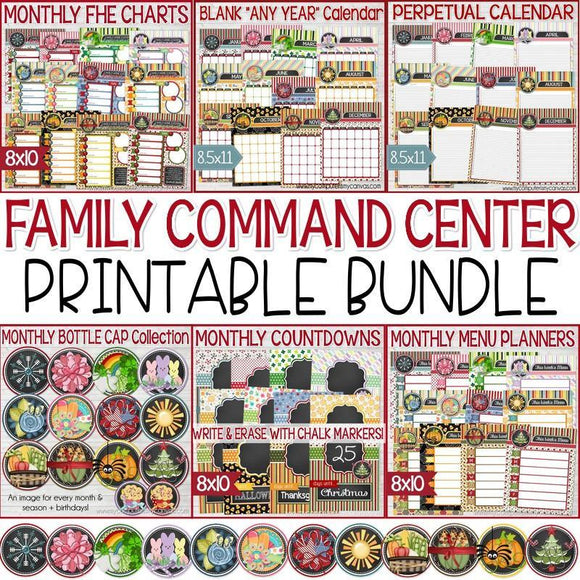 Family Command Center PRINTABLES {Discounted Bundle}-My Computer is My Canvas