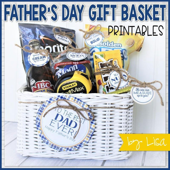 Father's Day Basket {Gift Tag Kit} PRINTABLE