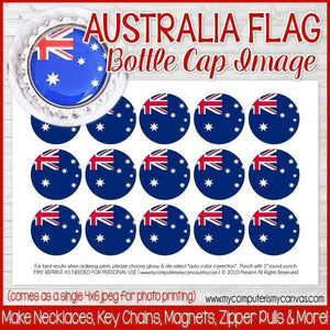 Flag Bottle Cap PRINTABLE {AUSTRALIA}-My Computer is My Canvas