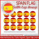 Flag Bottle Cap PRINTABLE {SPAIN}-My Computer is My Canvas