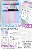 Food Storage RECIPE KIT {Emergency Preparedness} PRINTABLE