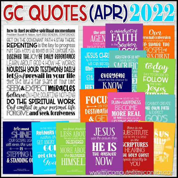 General Conference Quotes {APRIL 2022} FREEBIE