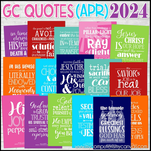 General Conference Quotes {APRIL 2024} FREEBIE
