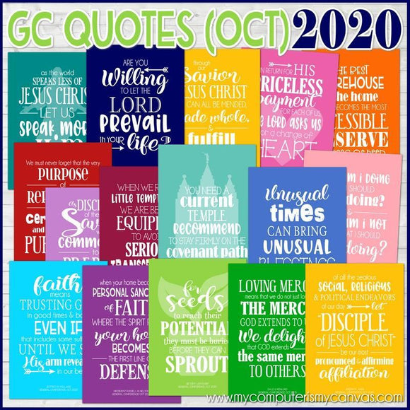 General Conference Quotes {OCT 2020} FREEBIE