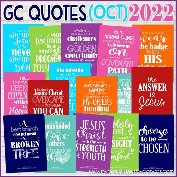 General Conference Quotes {OCTOBER 2022} FREEBIE