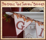 Give Thanks Banner PRINTABLE-My Computer is My Canvas