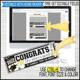 Gnome MINIATURE BAR WRAPS {2022 GRADUATION} PRINTABLE