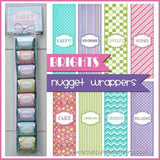 Happy Birthday Nugget Wrappers {Bright & Pastel} PRINTABLE-My Computer is My Canvas