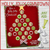 Holly Jolly Christmas Countdown PRINTABLE-My Computer is My Canvas