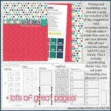 JULY 2017 to JUNE 2018 PRINTABLE Planner Kit {Coral & Navy Cover}-My Computer is My Canvas