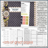 JULY 2017 to JUNE 2018 PRINTABLE Planner Kit {Navy & Pink Cover}-My Computer is My Canvas