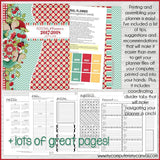 JULY 2017 to JUNE 2018 PRINTABLE Planner Kit {Red & Teal Cover}-My Computer is My Canvas