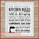 Kitchen Rules Subway Art {Personalized} PRINTABLE-My Computer is My Canvas