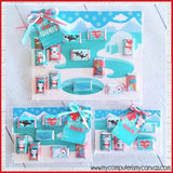 MINIATURE BAR WRAPS {Polar Scene} PRINTABLE-My Computer is My Canvas