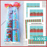 MINIATURE BAR WRAPS {Santa Train} PRINTABLE-My Computer is My Canvas