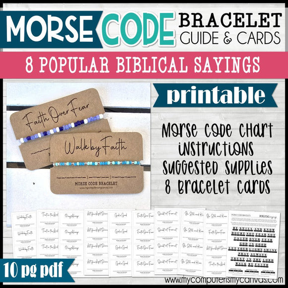 MORSE CODE BRACELET Printable {BIBLICAL Sayings}