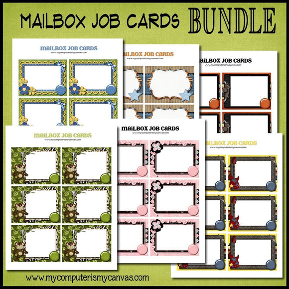 Mailbox Job Chore Cards - PRINTABLE {CLEARANCE}-My Computer is My Canvas