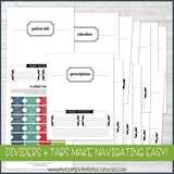 Medical Planner Kit {FULL SIZE; UNDATED} PRINTABLE-My Computer is My Canvas