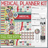 Medical Planner Kit {FULL SIZE; UNDATED} PRINTABLE-My Computer is My Canvas