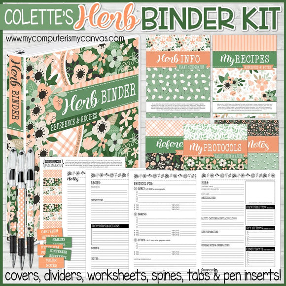 Medicinal HERB Binder Kit {PRINTABLE}