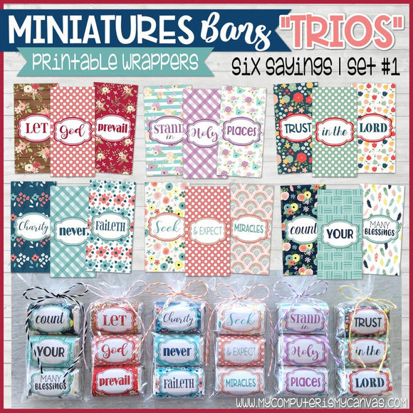 Miniatures Bars Wrappers {TRIO BUNDLE 1} PRINTABLE