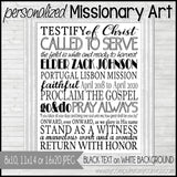 Missionary Subway Art {Personalized} PRINTABLE-My Computer is My Canvas