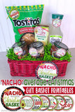 "NACHO" Average Christmas Basket {Gift Tag Kit} PRINTABLE