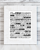 NAMES of the GRANDKIDS Subway Art {Personalized} PRINTABLE