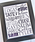 NAMES of the GRANDKIDS Subway Art {Personalized} PRINTABLE-My Computer is My Canvas