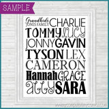 NAMES of the GRANDKIDS Subway Art {Personalized} PRINTABLE-My Computer is My Canvas