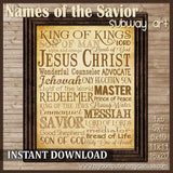 Names of the Savior Christmas Subway Art PRINTABLE-My Computer is My Canvas