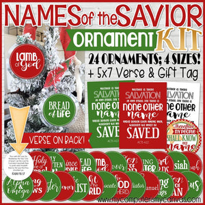 Names of the Savior {Ornament KIT} PRINTABLE