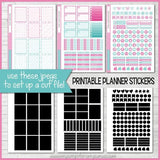 ON SALE - Printable May Planner Sticker Kit, Made 2 Match Erin Condren Life Planner, ECLP Stickers Blue/Pink - Instant Download-My Computer is My Canvas