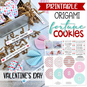 ORIGAMI Fortune Cookies {VALENTINE} Printable